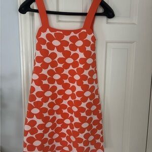 Zara Orange and White Sleeveless Sundress